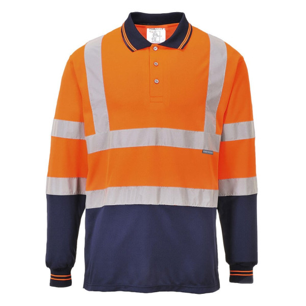 Portwest Two-Tone Long Sleeved Polo